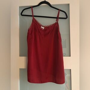 CAbi Burgundy Red Lace Camisole Top S-3976